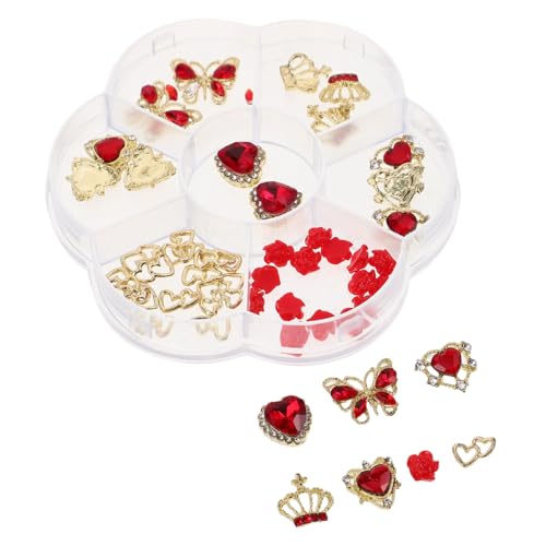 LIFKOME 1 Schachtel Nagel Charms mit Herz Schmetterling Krone Designs Ultra-reflektierende Strasssteine Romantische Nail Art Accessoires für Valentinstag Hochzeit Frauen Maniküre LIFKOME 1 Schachtel Nagel Charms mit Herz Schmetterling Krone Designs Ultra-reflektierende Strasssteine Romantische Nail Art Accessoires für Valentinstag Hochzeit Frauen Maniküre von LIFKOME