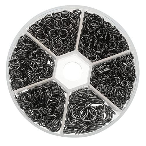 LIFKOME 1 Schachtel Offene Sprungringe für Armbänder und Schwarze Metallringe für Bastelprojekte und Handwerksarbeiten von LIFKOME