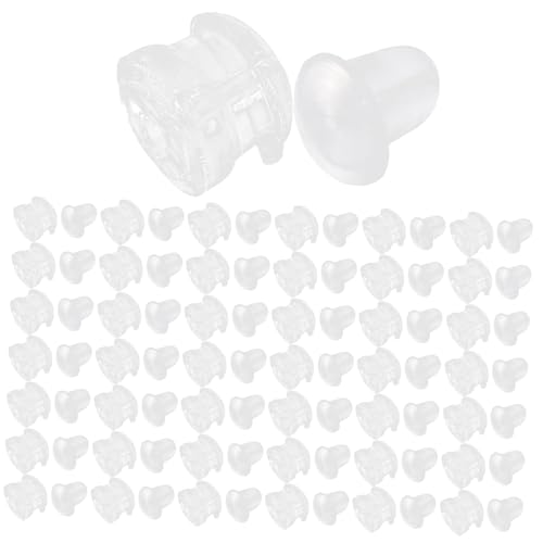 LIFKOME 1 Schachtel Silikon Ohrstecker Verschlüsse Transparent Mittlere Langlebig Hautfreundlich Rutschfest Stabiler Halt für Ohrstecker DIY Schmuck Zubehör von LIFKOME