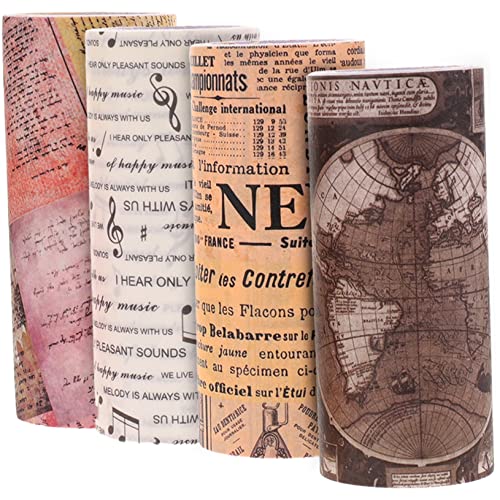 LIFKOME 1 Schachtel Vintage Washi Tape Dekoratives Klebeband für DIY Scrapbooking Handbücher Tagebücher und Kreative Projekte Einfach zu Verwenden Reißfest und Vielseitig Einsetzbar von LIFKOME