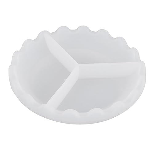 LIFKOME 1 Stück DIY Silikonform für Kristall Epoxidharz Runde Flache Platte Kreative Spiegelform Handgemacht Weiß für Schmuck und Bastelprojekte von LIFKOME