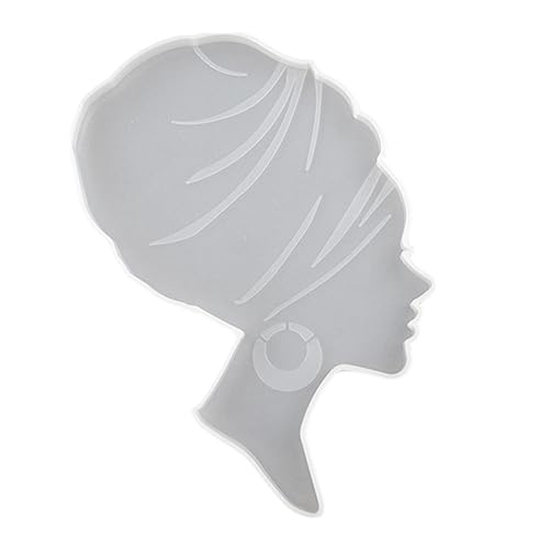 LIFKOME 1 Stück Silikonform für Kreative DIY Untersetzer Einzigartige Frauenkopf Mould für Handwerksprojekte Geeignet für Epoxidharz Sicher und Einfach zu Verwenden von LIFKOME