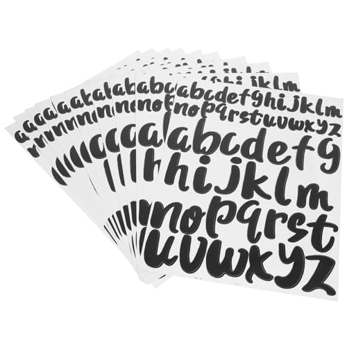 LIFKOME 10 Blatt Selbstklebende Vinyl Buchstaben Aufkleber Ablösbare Alphabet Sticker für DIY Adressschilder Haushalt Büro und Klassifizierung Weiße Folie mit Schwarzer Langlebig LIFKOME 10 Blatt Selbstklebende Vinyl Buchstaben Aufkleber Ablösbare Alphabet Sticker für DIY Adressschilder Haushalt Büro und Klassifizierung Weiße Folie mit Schwarzer Langlebig von LIFKOME