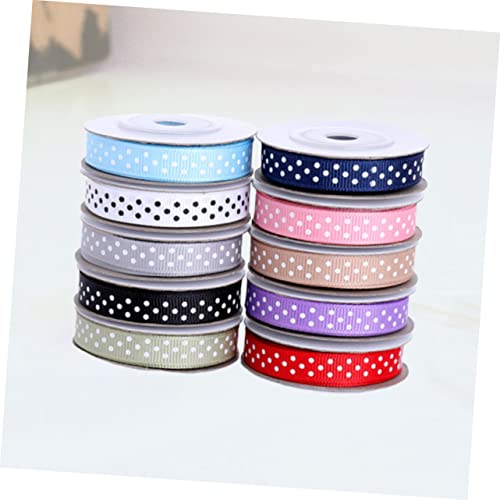 LIFKOME 10 Rollen Dotted Ripsband Mix Farben Yards Pro Weiches Geschenkband für DIY Schleifen Partydeko Basteln und Geschenkverpackung Robust und Stilvoll für Festliche Anlässe LIFKOME 10 Rollen Dotted Ripsband Mix Farben Yards Pro Weiches Geschenkband für DIY Schleifen Partydeko Basteln und Geschenkverpackung Robust und Stilvoll für Festliche Anlässe von LIFKOME
