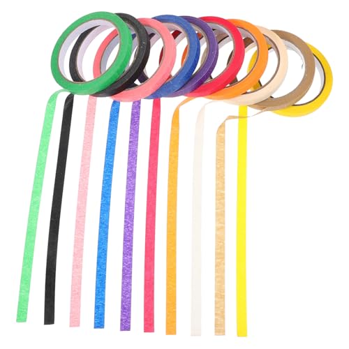 LIFKOME 10 Rollen Farbiges Maskierband für DIY Bastelarbeiten Flexibles Abdeckpapier Klebeband zum Malen und Dekorieren Vielseitig Einsetzbar für Künstler Fachleute und Heimwerker LIFKOME 10 Rollen Farbiges Maskierband für DIY Bastelarbeiten Flexibles Abdeckpapier Klebeband zum Malen und Dekorieren Vielseitig Einsetzbar für Künstler Fachleute und Heimwerker von LIFKOME