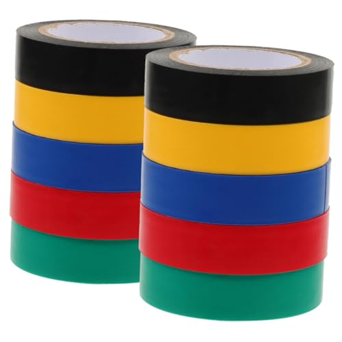 LIFKOME 10 Rollen Teiliges Elektrisches Isolierband Farbiges PVC Klebeband Wasserfest Hohe Klebkraft Hitzebeständig Vielseitig für Innen Außeneinsatz Kabel Drahtkennzeichnung LIFKOME 10 Rollen Teiliges Elektrisches Isolierband Farbiges PVC Klebeband Wasserfest Hohe Klebkraft Hitzebeständig Vielseitig für Innen Außeneinsatz Kabel Drahtkennzeichnung von LIFKOME