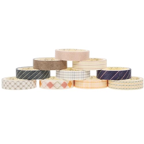 LIFKOME 10 Rollen Washi Tape Set Dekoratives Klebeband für Scrapbooking DIY Basteln und Planer Einfach Abreißbar Haftet Fest ohne Rückstände Vielseitig Einsetzbar für Verschiedene von LIFKOME