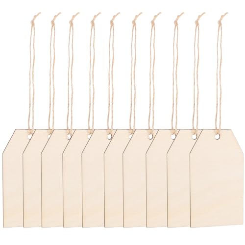 LIFKOME 10 Stk. Holzanhänger mit Löchern Unbearbeitete Hängende Holzschilder für Diy Bastelprojekte Geeignet für Weihnachtsbaumdekoration und Kreative Gestaltung von LIFKOME