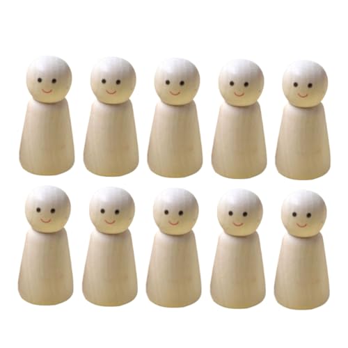 LIFKOME 10 Stück Diy Holzfiguren Teiliges zum Bemalen für Kreative Bastelprojekte Unfertige Holzklammerpuppen für Erwachsene für Familienaktivitäten und Kreative Dekoration LIFKOME 10 Stück Diy Holzfiguren Teiliges zum Bemalen für Kreative Bastelprojekte Unfertige Holzklammerpuppen für Erwachsene für Familienaktivitäten und Kreative Dekoration von LIFKOME