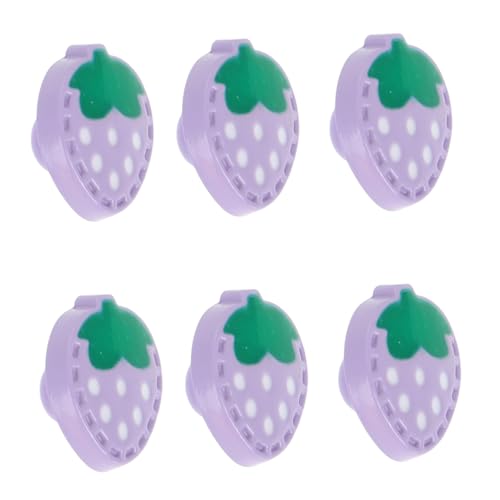 LIFKOME 10 Stück Erdbeerdekorationsknöpfe Knopfherstellungsset DIY-Schuhanhänger Hosenbundstraffer Mantelknöpfe Vintage -Tasten DIY-Knöpfe Kunststoffharz Lavender von LIFKOME