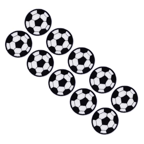LIFKOME 10 Stück Fußball Aufnäher Abnehmbar und Strapazierfähig Bügelbilder für Kleidung und Rucksäcke zum Dekorieren und Reparieren von Textilien Durchmesser LIFKOME 10 Stück Fußball Aufnäher Abnehmbar und Strapazierfähig Bügelbilder für Kleidung und Rucksäcke zum Dekorieren und Reparieren von Textilien Durchmesser von LIFKOME