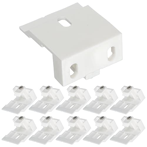 LIFKOME 10 Stück Halterung, plissiert und zelluläre Schattierungen, Kopfschienen, Halterung, Clip für breite Strahl, Faltrollos, Weiß LIFKOME 10 Stück Halterung, plissiert und zelluläre Schattierungen, Kopfschienen, Halterung, Clip für breite Strahl, Faltrollos, Weiß von LIFKOME