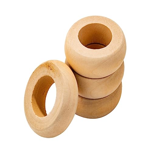 LIFKOME 10 Stück Holzring Deko Natürliche Holzanhänger für Diy Bastelprojekte Hängende Dekoration für Kunsthandwerk und Festliche Anlässe Hellbraun von LIFKOME