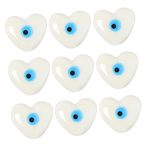 LIFKOME 10 Stück Keramik Evil Eye Perlen Lose Perlen für Armbänder und Schmuckherstellung Diy Zubehör für Kreative Bastelprojekte von LIFKOME