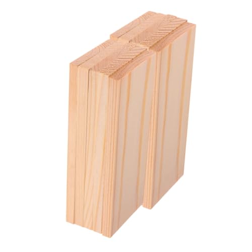 LIFKOME 10 Stück Kiefernbrett unlackiertes Holzbrett Kiefernholz Malerei Panel Boards Bastelholzplatte Holzbretter für Regale Holzbrett zum Basteln Kiefernholzstreifen Bambus Khaki von LIFKOME