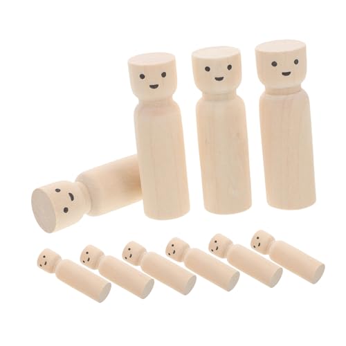 LIFKOME 10 Stück Natürliche Holzpuppen zum Bemalen Unvollendete Holzklammerfiguren für DIY Bastelprojekte Kreative Holzwaren für Individuelle Handarbeit Dekorative Holzfiguren für LIFKOME 10 Stück Natürliche Holzpuppen zum Bemalen Unvollendete Holzklammerfiguren für DIY Bastelprojekte Kreative Holzwaren für Individuelle Handarbeit Dekorative Holzfiguren für von LIFKOME