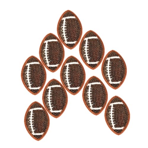 LIFKOME 10 Stück Rugby Aufnäher mit Pailletten Bügelapplikationen für Kleidung Hüte und Jeans Einfach Anzubringen Langlebige Dekorative Patches für von LIFKOME
