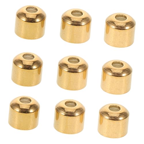 LIFKOME 10 Stück Runde Edelstahl Rope End Caps Goldfarbene Kordelenden für DIY Schmuck Armbänder Halsketten Lederbänder Vielseitige Endkappen Zubehör LIFKOME 10 Stück Runde Edelstahl Rope End Caps Goldfarbene Kordelenden für DIY Schmuck Armbänder Halsketten Lederbänder Vielseitige Endkappen Zubehör von LIFKOME