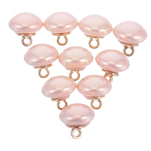 LIFKOME 10 Stück Runde Perlmuttknöpfe mit Halbkugelförmig Rosa Handgefertigt Dekoration für Chiffon Cheongsam Mäntel Pullover Hochzeitskleider Festliche Kleidung von LIFKOME