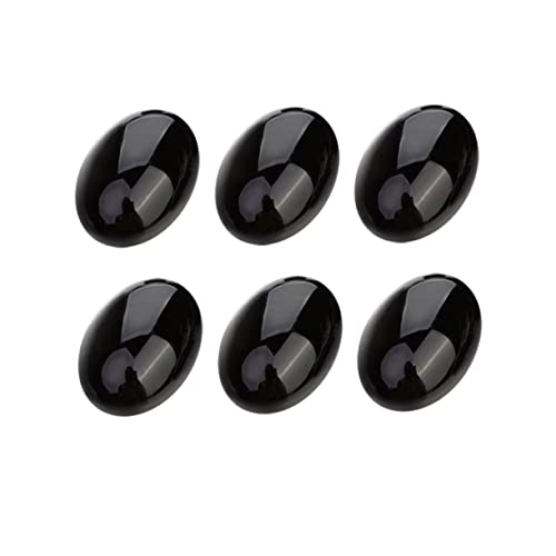 LIFKOME 10 Stück Schwarze Achatstein Aufkleber Oval Diy Schmuckzubehör für Kreative Bastelprojekte für Ohrringe Uhren und Mehr von LIFKOME