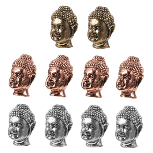 LIFKOME 10 Stück Teiliges Buddha Kopf Connector aus Langlebigem Kreative Spacer Perlen für Schmuckherstellung für Armbänder Halsketten und DIY Schmuckzubehör Zufällige Zufällige Farbe von LIFKOME