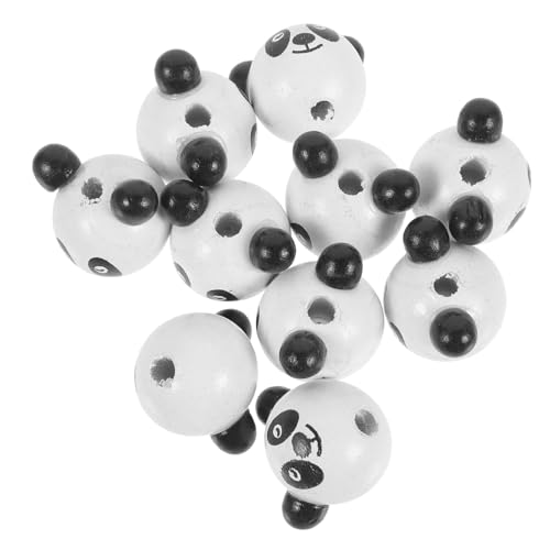 LIFKOME 10 Stück Teiliges Bunte Holzperlen Panda kopf Natürliche DIY Schmuckperlen für Tierische Bastelperlen mit Mini für Armband Schlüsselanhänger Kreative Schmuckherstellung von LIFKOME