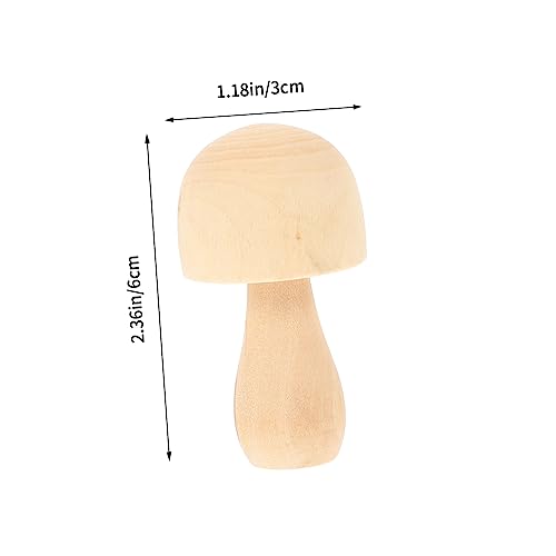 LIFKOME 10 Stück Teiliges DIY Holzpilz Natürliche Unlackierte Holzfiguren zum Bemalen Kindgerechtes Bastelspielzeug für Jungen und Mädchen Langlebig Geruchsfrei für Kreative Heim und von LIFKOME