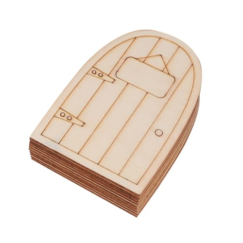 LIFKOME 10 Stück Teiliges Holz Feentüren Dekoratives Handwerksornament Naturbelassen DIY Kreative Miniatur Gartenornamente für Haus Desktop dekoration von LIFKOME
