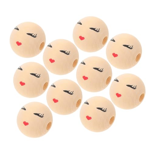 LIFKOME 10 Stück Teiliges Holzperlen mit Lachendem Gesicht Glatte Polierte Naturholzperlen Vielseitig für DIY Schmuckherstellung Armband Halskette Bastelzubehör Langlebig und Angenehm zu LIFKOME 10 Stück Teiliges Holzperlen mit Lachendem Gesicht Glatte Polierte Naturholzperlen Vielseitig für DIY Schmuckherstellung Armband Halskette Bastelzubehör Langlebig und Angenehm zu von LIFKOME
