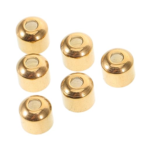 LIFKOME 10 Stück Teiliges Kordelstopper Endkappen aus Edelstahl Rund Goldfarben Langlebige Schmuckverschlüsse für DIY Armbänder Halsketten und Lederbänder Vielseitig und Leicht Tragbar LIFKOME 10 Stück Teiliges Kordelstopper Endkappen aus Edelstahl Rund Goldfarben Langlebige Schmuckverschlüsse für DIY Armbänder Halsketten und Lederbänder Vielseitig und Leicht Tragbar von LIFKOME