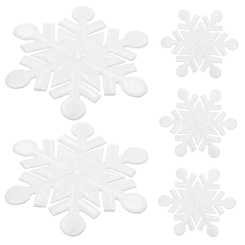 LIFKOME 10 Stück Teiliges Kreative Schneeflocken Aufnäher zum Aufnähen Langlebige DIY Stoffpatches für Kleidung Schuhe Hüte und Rucksäcke Dekoration für Jacken und Accessoires von LIFKOME