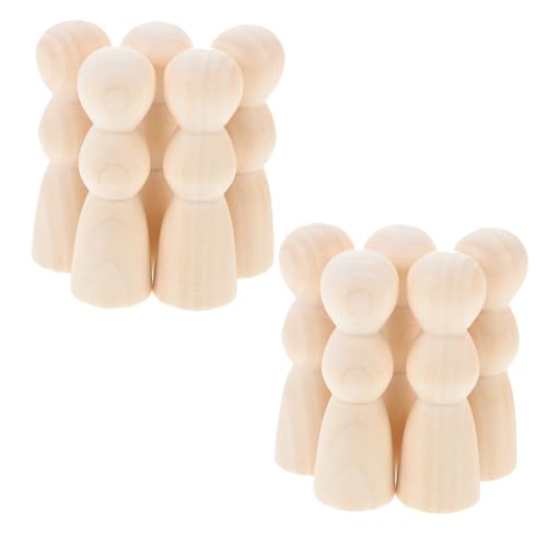 LIFKOME 10 Stück Teiliges Natürliche Holzfiguren Unbemalte DIY Holzpuppen zum Bemalen Kreative Steckfiguren für Handliche Holzspielzeuge für Basteln und Dekoration LIFKOME 10 Stück Teiliges Natürliche Holzfiguren Unbemalte DIY Holzpuppen zum Bemalen Kreative Steckfiguren für Handliche Holzspielzeuge für Basteln und Dekoration von LIFKOME