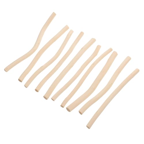 LIFKOME 10 Stück Teiliges Natürliche Holzstäbe zum Basteln Stabile DIY Äste für Handwerksprojekte Naturbelassen Vielseitig Einsetzbar für Dekoration und Fotorequisiten von LIFKOME