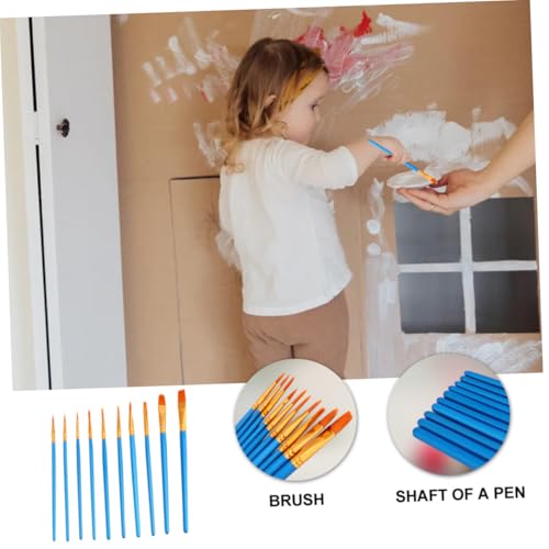 LIFKOME 10 Stück Teiliges Pinselset Nylonhaar Kunststoffgriff Langlebig für Aquarell Gouache Öl Acrylmalerei Malzubehör Wasserfarben Pinsel Farbstifte LIFKOME 10 Stück Teiliges Pinselset Nylonhaar Kunststoffgriff Langlebig für Aquarell Gouache Öl Acrylmalerei Malzubehör Wasserfarben Pinsel Farbstifte von LIFKOME