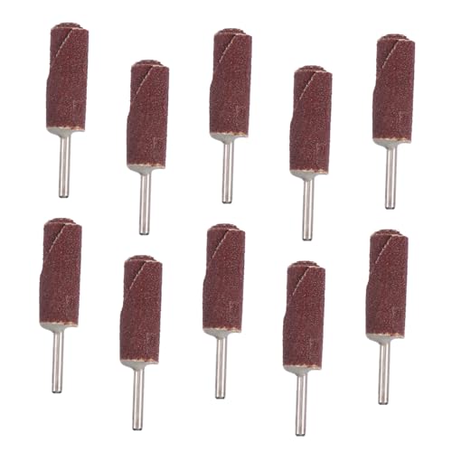 LIFKOME 10 Stück Teiliges Schleifscheiben mit Stiel Schleifkörper für Bohrmaschine Langlebige Klappscheiben zum Polieren und Schleifen von Holz und Fiberglas Hohe Schleifeffizienz von LIFKOME