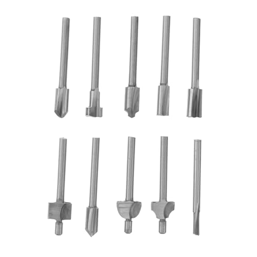 LIFKOME 10 Stück Teiliges Titanium Nitride Beschichtetes Fräserset für Rotary Tool Langlebige Cnc Schaftfräser mit Großer Spanabfuhr Präzise und Effiziente Holzbearbeitung Silberfarben LIFKOME 10 Stück Teiliges Titanium Nitride Beschichtetes Fräserset für Rotary Tool Langlebige Cnc Schaftfräser mit Großer Spanabfuhr Präzise und Effiziente Holzbearbeitung Silberfarben von LIFKOME