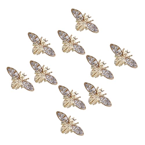 LIFKOME 10 Stück Teiliges Vintage Bienen Nail Charm aus Legierung Kreativer Nagelschmuck für DIY Maniküre Geeignet für Naturnägel und Kunstnägel Vielseitige Nagelornamente für Partys und von LIFKOME