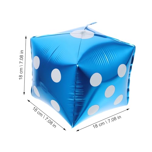 LIFKOME 10 Stück Teiliges Würfel Folienballon aus Aluminiumfolie Blaue Würfel Luftballons Strapazierfähige Party deko für Themen Indoor Outdoor Geeignet Stilvolle Zahlen Luftballons von LIFKOME