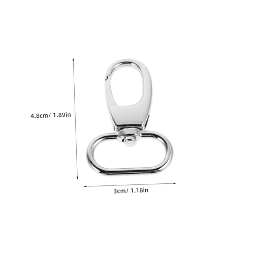 LIFKOME 10 Stück Teiliges Zinklegierung Karabinerhaken Schulterriemenverschluss Robuster Metallverschluss für DIY Schlüsselanhänger Taschen Riemen Clips Drehbar Schnappbar von LIFKOME