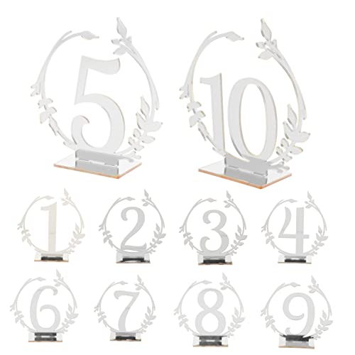 LIFKOME 10 Stück Tisch Nummernschild Kartenhalter Platzieren Platzkarten Für Hochzeiten Tischnummernschilder Tisch Platzhalter Ort Reservierungsschilder Für Tische Gold Silver Acryl von LIFKOME