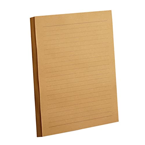 LIFKOME 100 Blatt Retro Briefpapier Kraftpapier Vintage Design für Kreative Schreibprojekte für Einladungen Briefe und Persönliche Notizen Khaki von LIFKOME