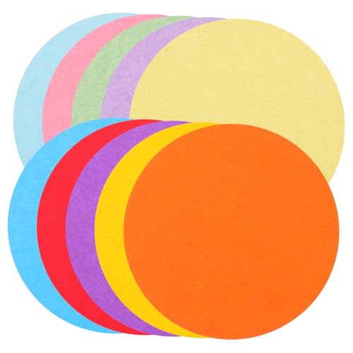LIFKOME 100 Blatt Rundes Origami Bastelpapier Farben Doppelseitig Farbiges Faltpapier für DIY Kindergarten Schulprojekte Scrapbooking und Handarbeiten von LIFKOME