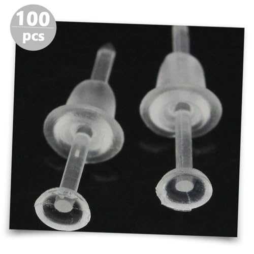 LIFKOME 100 Paare Transparente Ohrring Verschlüsse aus Langlebigem Kunststoff Sichere Ohrstecker Stopper für DIY Schmuckherstellung Praktische und Rutschfeste Ohrstecker Rückseiten LIFKOME 100 Paare Transparente Ohrring Verschlüsse aus Langlebigem Kunststoff Sichere Ohrstecker Stopper für DIY Schmuckherstellung Praktische und Rutschfeste Ohrstecker Rückseiten von LIFKOME