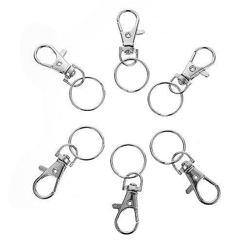 LIFKOME 100 Sätze Alloy Schlüsselanhänger Set Karabinerhaken DIY Zubehör für Haustiere Taschen Schlüssel Leicht und Tragbar für Sicheres Aufbewahren von Schlüsseln von LIFKOME