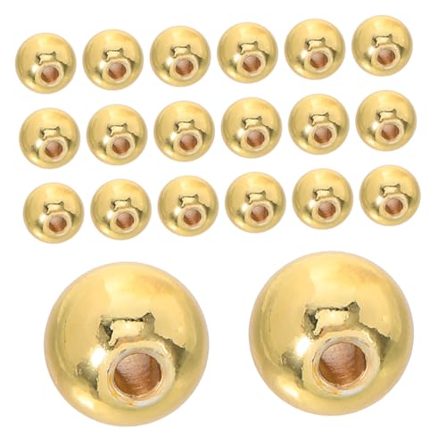 LIFKOME 100 Stück 8 Mm Golden Gefüllte Abstandsperlen, Rund, Nahtlos, Glatt, Lose Metallperlen Für Diy-armbänder, Ohrringe, Schmuckherstellung von LIFKOME