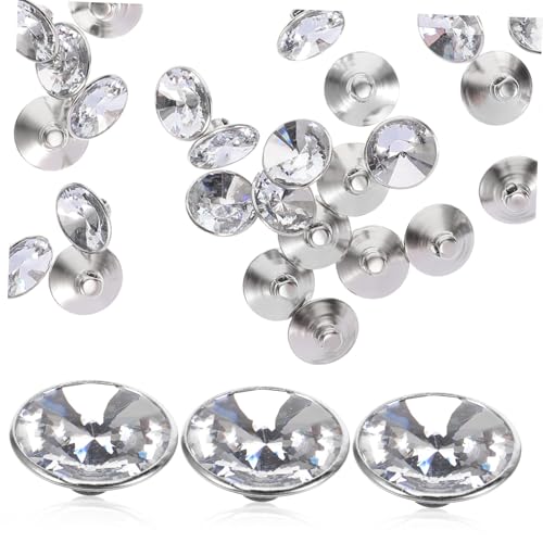 LIFKOME 100 Stück Acryl Kristall Sofa Knöpfe mit Metallöse Dekorative Strass Möbelknöpfe für Polstermöbel Sichere Langlebige und Stilvolle DIY Zubehör für Kleidung und Möbel von LIFKOME