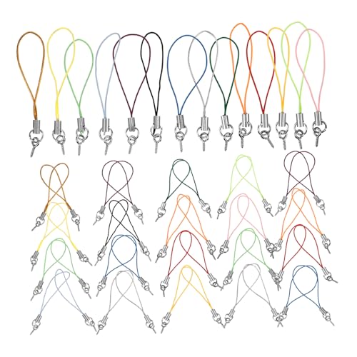 LIFKOME 100 Stück Bunte Handgelenk Schlüsselanhänger DIY Zubehör Vielseitig Verwendbare Handy Lanyards zum Umhängen Stilvolle Handyketten für Smartphones Schlüssel Ausweise und Taschen von LIFKOME