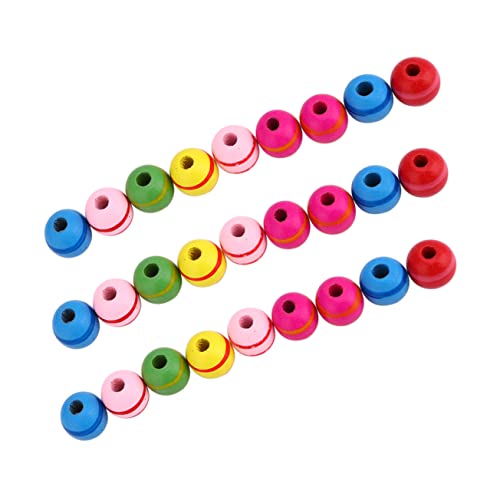 LIFKOME 100 Stück Bunte Holzperlen DIY Schmuckzubehör für Kreative Bastelprojekte Geeignet für Armbänder Luggage Accessoires und Mehr von LIFKOME