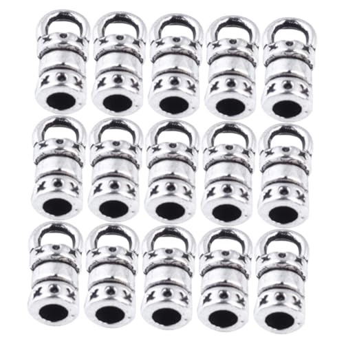 LIFKOME 100 Stück DIY Schmuck Verschluss aus Legierung Antik Silber Anhänger Kappen für Lederband Armband und Halskette Basteln Innenloch Langlebig und Vielseitig für Schmuckherstellung LIFKOME 100 Stück DIY Schmuck Verschluss aus Legierung Antik Silber Anhänger Kappen für Lederband Armband und Halskette Basteln Innenloch Langlebig und Vielseitig für Schmuckherstellung von LIFKOME