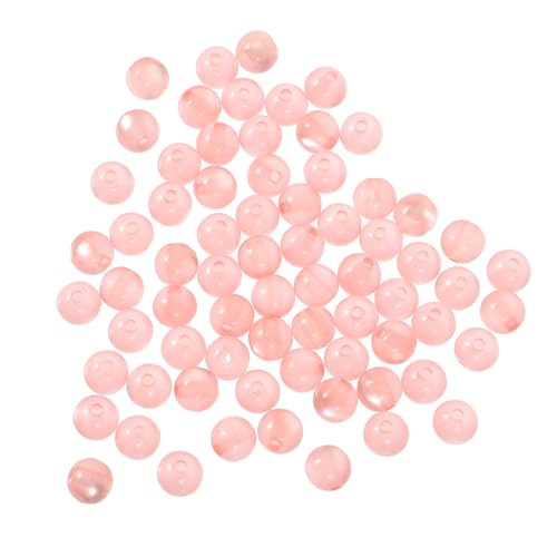 LIFKOME 100 Stück Diy Katzenauge Perlen Rosa für Schmuckherstellung Armbänder und Bastelarbeiten Leicht und Tragbar Langlebig und Sicher von LIFKOME